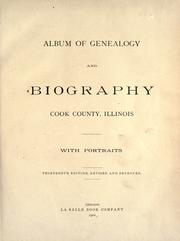 Cover of: Album of genealogy and biography, Cook County, Illinois by 