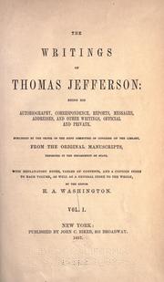 Cover of: The writings of Thomas Jefferson by Thomas Jefferson