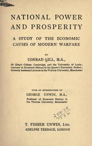 Cover of: National power and prosperity: a study of the economic causes of modern warfare.