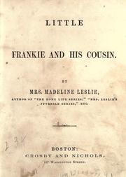 Cover of: Little Frankie and his cousin