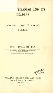 Cover of: English puritanism and its leaders by Tulloch, John