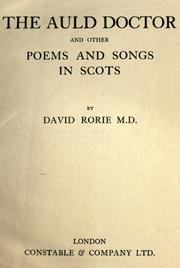Cover of: auld doctor, and other poems and songs in Scots