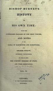 Cover of: Bishop Burnet's history of his own time by Burnet, Gilbert, Burnet, Gilbert