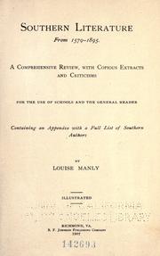 Southern literature from 1579-1895 by Louise Manly