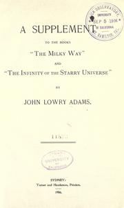Cover of: The Milky Way: the solution of the problem of the Milky Way, shewing it to be a special shadow effect.