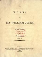 Cover of: Works. by Jones, William Sir