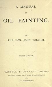 Cover of: A manual of oil painting