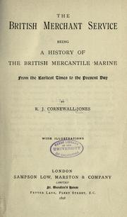 Cover of: The British merchant service by R. J Cornewall-Jones