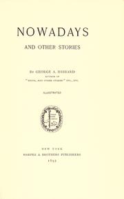 Cover of: Nowadays and other stories
