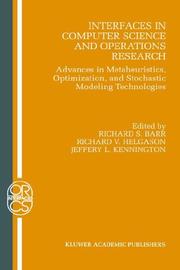 Cover of: Interfaces in computer science and operations research | 