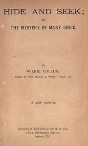 Cover of: Hide and seek by Wilkie Collins