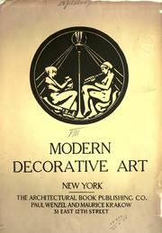 Cover of: Modern decorative art.