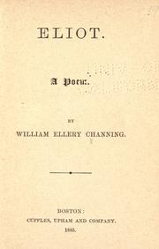 Cover of: Eliot: A poem.