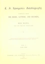 Cover of: C.H. Spurgeon's autobiography.: Compiled from his diary, letters, and records