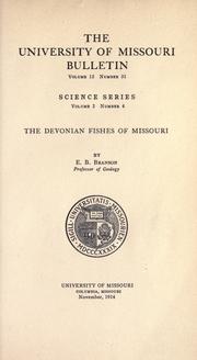 Cover of: The Devonian fishes of Missouri