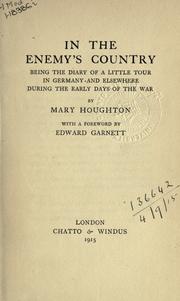Cover of: In the enemy's country by Mary Houghton