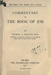 Cover of: Commentary on the Book of Job by 