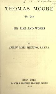 Cover of: Thomas Moore by Symington, Andrew James