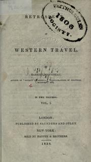 Cover of: Retrospect of Western travel. by Harriet Martineau