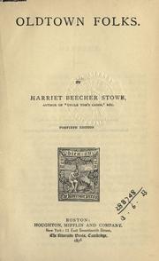 Cover of: Oldtown folks. by Harriet Beecher Stowe