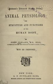 Cover of: Animal physiology: the structure and functions of the human body