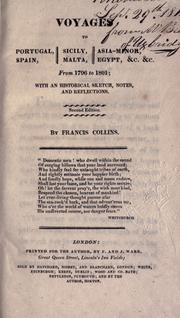 Cover of: Voyages to Portugal, Spain, Sicily, Malta, Asia-Minor, Egypt, &c. &c. from 1796 to 1801. by Collins, Francis