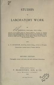 Cover of: Studies in laboratory work. by Charles Wilberforce Daniels