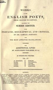 Cover of: The works of the English poets, from Chaucer to Cowper by Alexander Chalmers, Alexander Chalmers