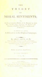 Cover of: The theory of moral sentiments by Adam Smith