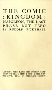 Cover of: The comic kingdom by Rudolf Pickthall