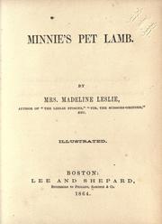 Cover of: Minnie's pet lamb ... illustrated by Madeline Leslie