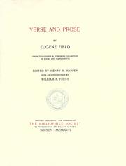 Cover of: Verse and prose.