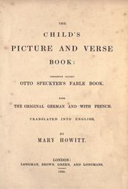 Cover of: The child's picture and verse book: commonly called Otto Speckter's Fable Book, with the original German and with French
