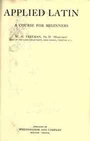 Cover of: Applied Latin by Walter Houghton Freeman