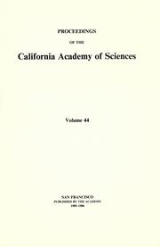Cover of: Proceedings of the California Academy of Sciences. by California Academy of Sciences.