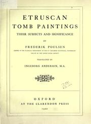 Cover of: Etruscan tomb paintings by Frederik Poulsen