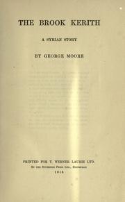The brook Kerith by George Moore