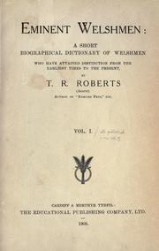 Cover of: Eminent Welshmen by T. R Roberts