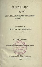 Cover of: Meteors, a©·erolites, storms, and atmospheric phenomena by Frédéric Zurcher, Frédéric Zurcher