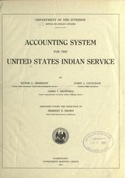 Cover of: Accounting system for the United States Indian service