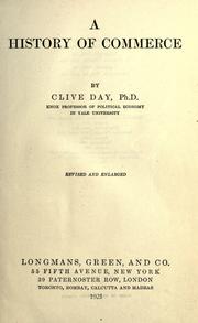 Cover of: A history of commerce by Clive Day, Clive Day