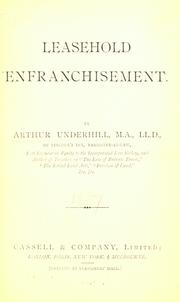 Cover of: Leasehold enfranchisement.