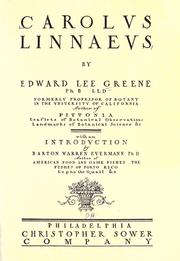 Cover of: Carolvs Linnaevs by Edward Lee Greene, Edward Lee Greene