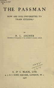 Cover of: The passman by R. L. Archer