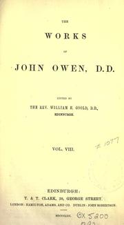 Cover of: The works of John Owen by John Owen