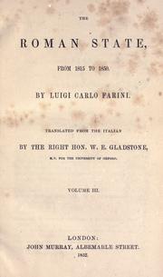 Cover of: The roman state by Luigi Carlo Farini