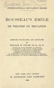 Cover of: Rousseau's Emile by Jean-Jacques Rousseau