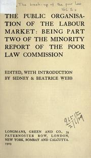 Cover of: The break-up of the poor law by Sidney Webb