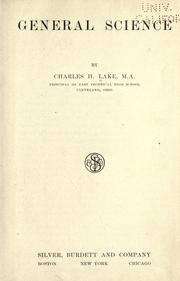 Cover of: General science by Charles H. Lake