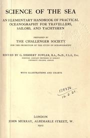 Cover of: Science of the sea: an elementary handbook of practical oceanography for travellers, sailors, and yachtsmen